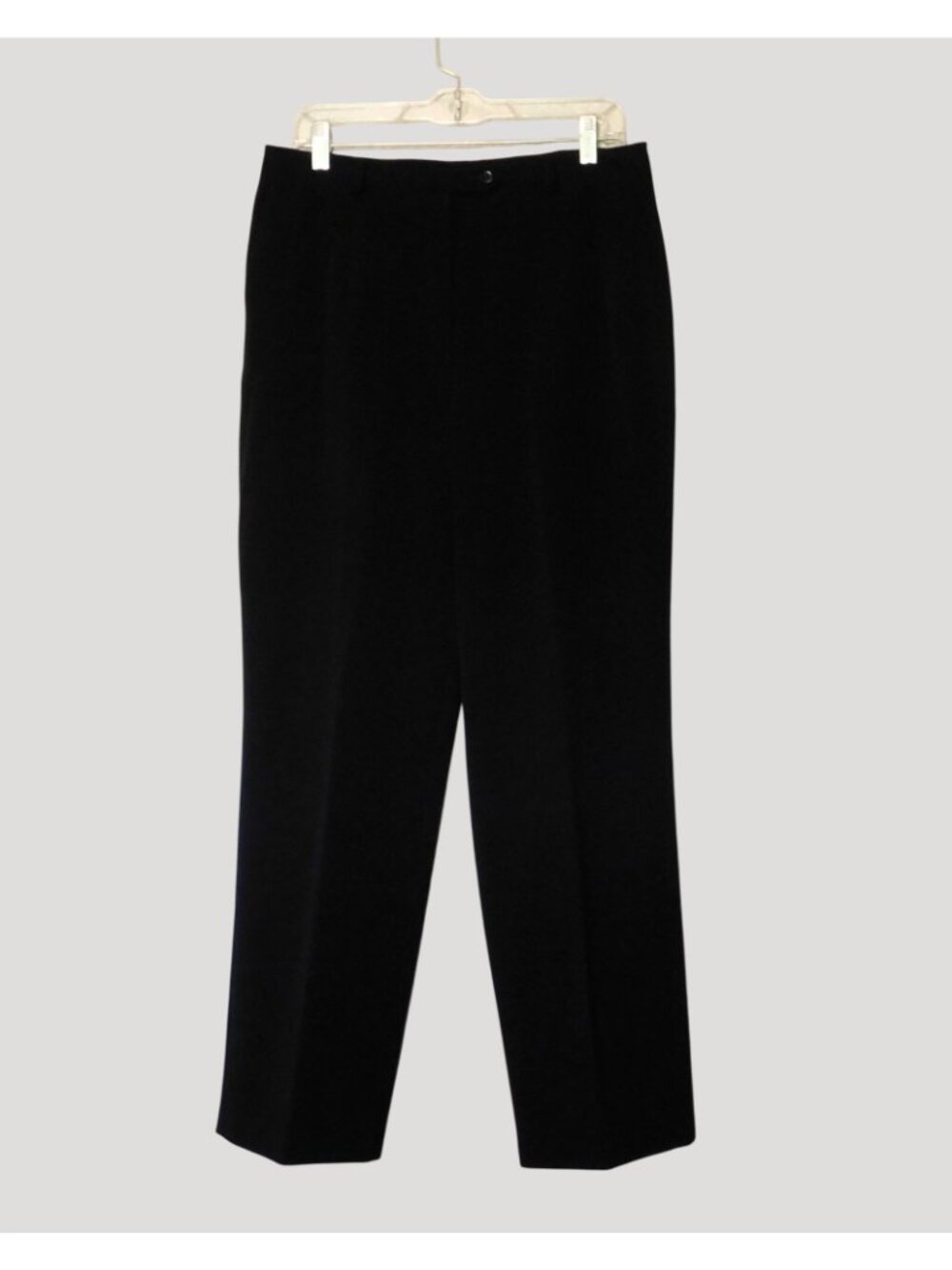 Sag Harbor Pants Size 14 Black Elastic Waist Pockets Polyester Blend - Picture 2 of 6